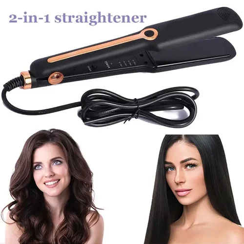 Imagen 2 del producto Plancha de pelo profesional, plancha plana de cerámica, placa ancha de iones negativos, plancha alisadora ajustable con temperatura