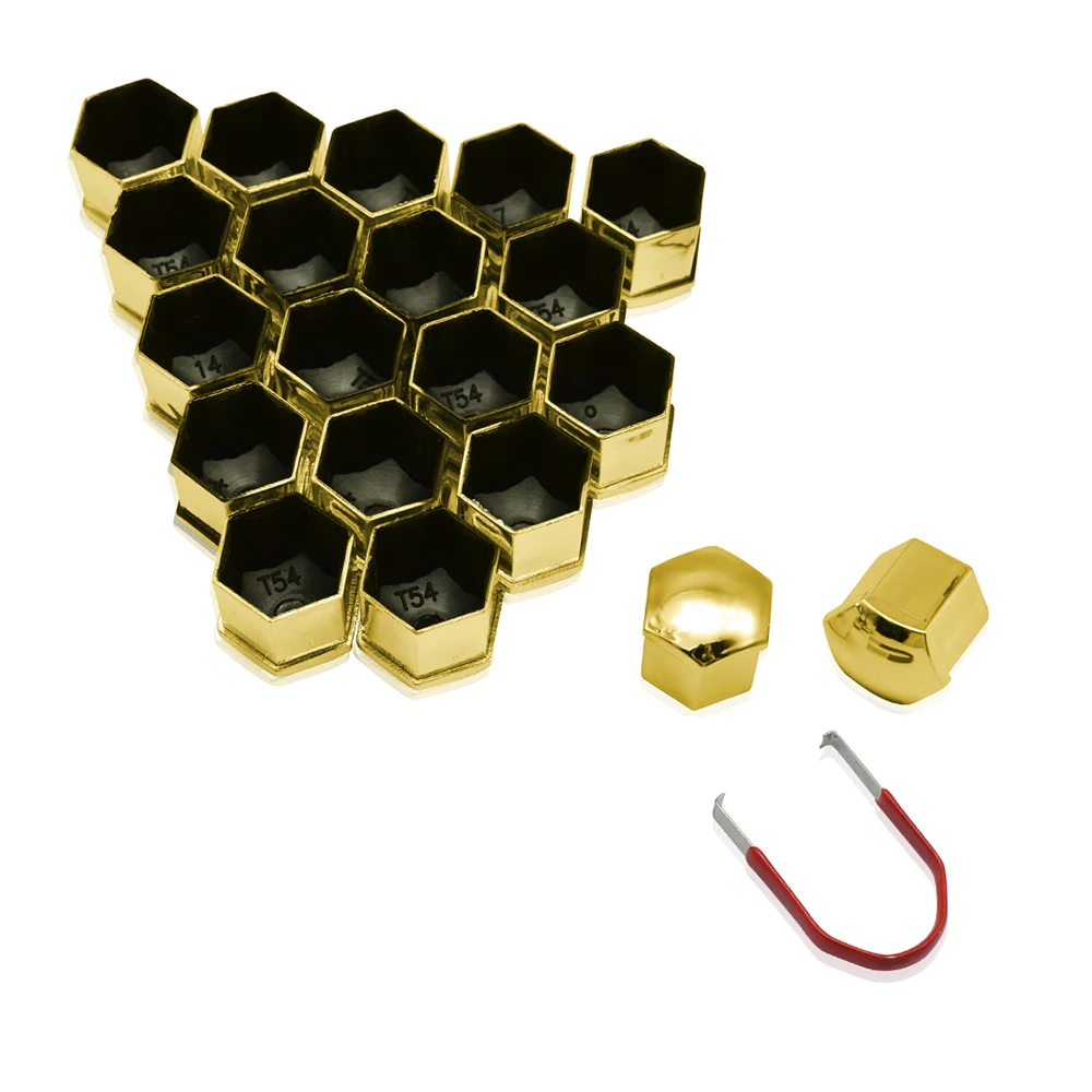 20Pcs/Set 17 19 21mm Car Wheel Nut Covers Auto Hub Screw Protection Cap Bolt Rims Auto Exterior Accessories Anti-Rust Dust Cover