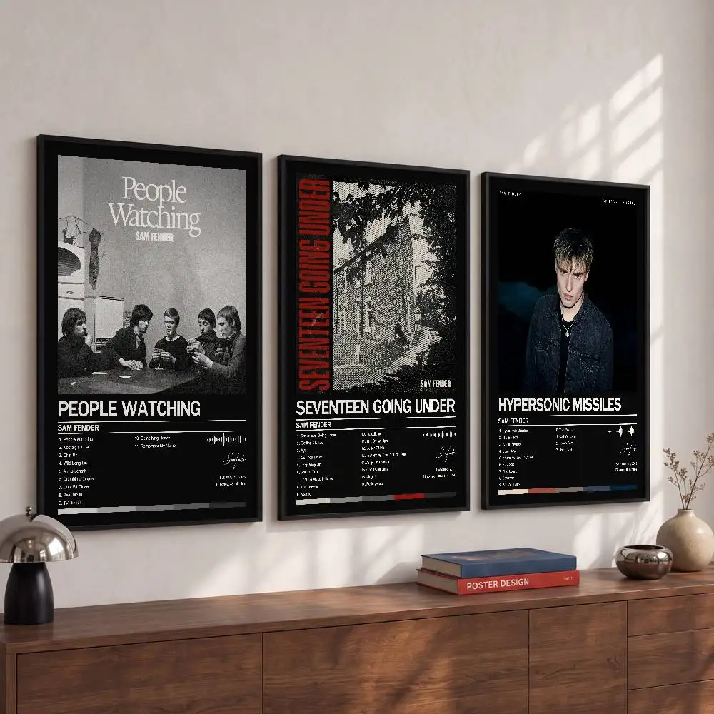 S-Sam Fender Poster Album Art Cover Songs Rap Pop Singer Band Wall Waterproof Paper Sticker For Living Room Home Decor