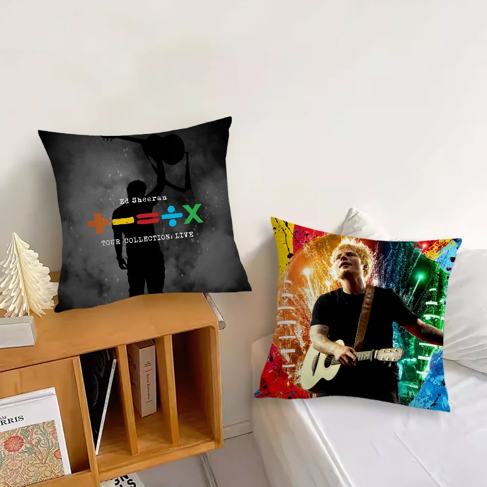 Singer E-Ed S-Sheeran Music Pillow Case Sofa Living Room Bedroom Headboard Backrest Cushion Square Cushion Nap Time