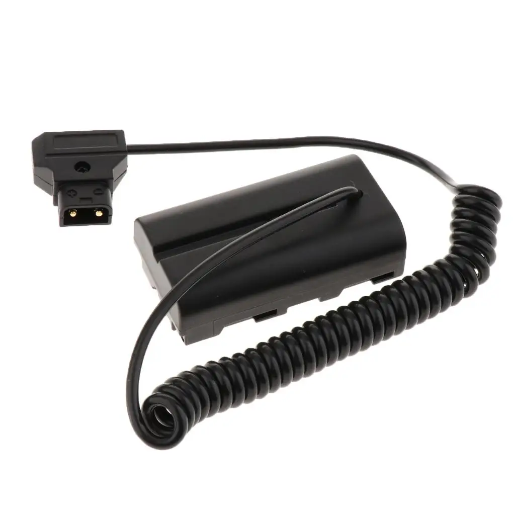 Power Adapter Cable D-tap to NP-F550 Dummy Battery ABS Plastic LED Voltage Indicator Monitor Charger Protector for Video