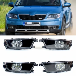 For Skoda Octavia A7 2013 2014 2015 2016 2017  Front Bumper Fog Light Fog Lamp With Bulbs