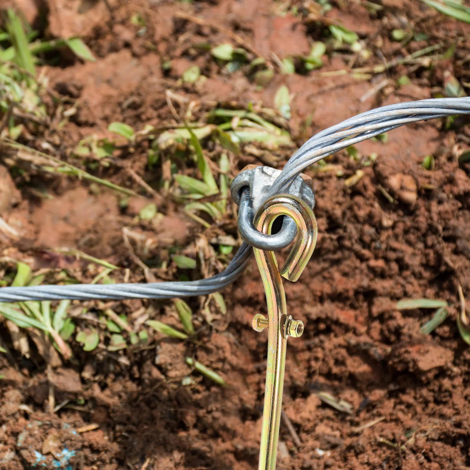 1 مجموعة المحمولة التأريض قضيب خفيفة الوزن النحاس الأرض قضيب لمولدات الأسوار الكهربائية هوائيات طبق الأقمار الصناعية الاستخدام في الهواء الطلق