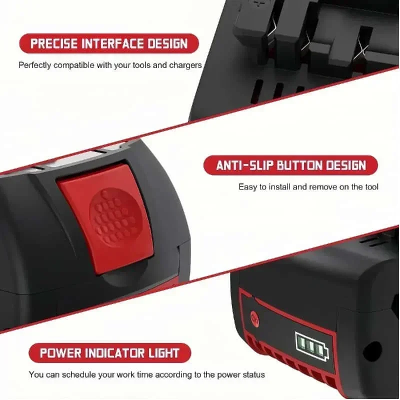 Replacement for Bosch 18V Battery Tools | 100% Compatible with Drill, Driver, Jigsaw | with LED Power Indicator