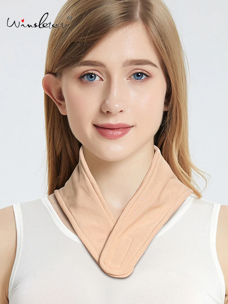 

Winsleter — женский замшевый элегантный шарф из 100% натурального шелка, защита от холода, защита шеи, теплые шарфы для подарков маме, осень 2023, A58464CC