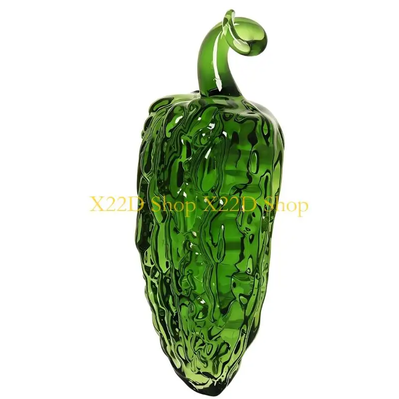 X22D Small Vegetable Figure in Crystal for Desk Placement and Dining Table Display