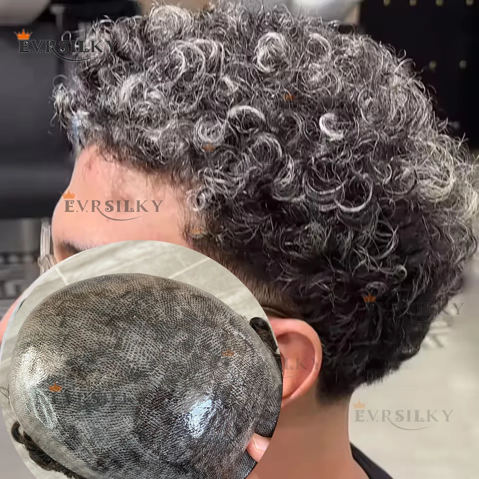 

Серый Афро Мужской Парик 15 мм Вьющийся Черный Серый 1B50 1B80 Человеческие Волосы Натуральная Линия Волос Прочный Полный ПУ Микро Кожа Шиньон Капиллярный