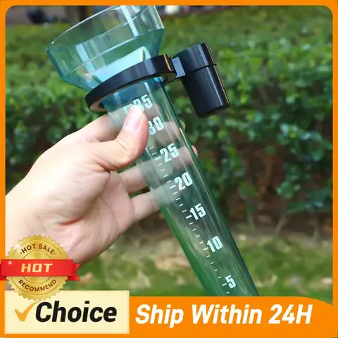 Plastic Rain Measuring Cup with 35mm Capacity Rain Meter Gauge Easy To Install for Lawn Farm Garden Settings Outdoor Use