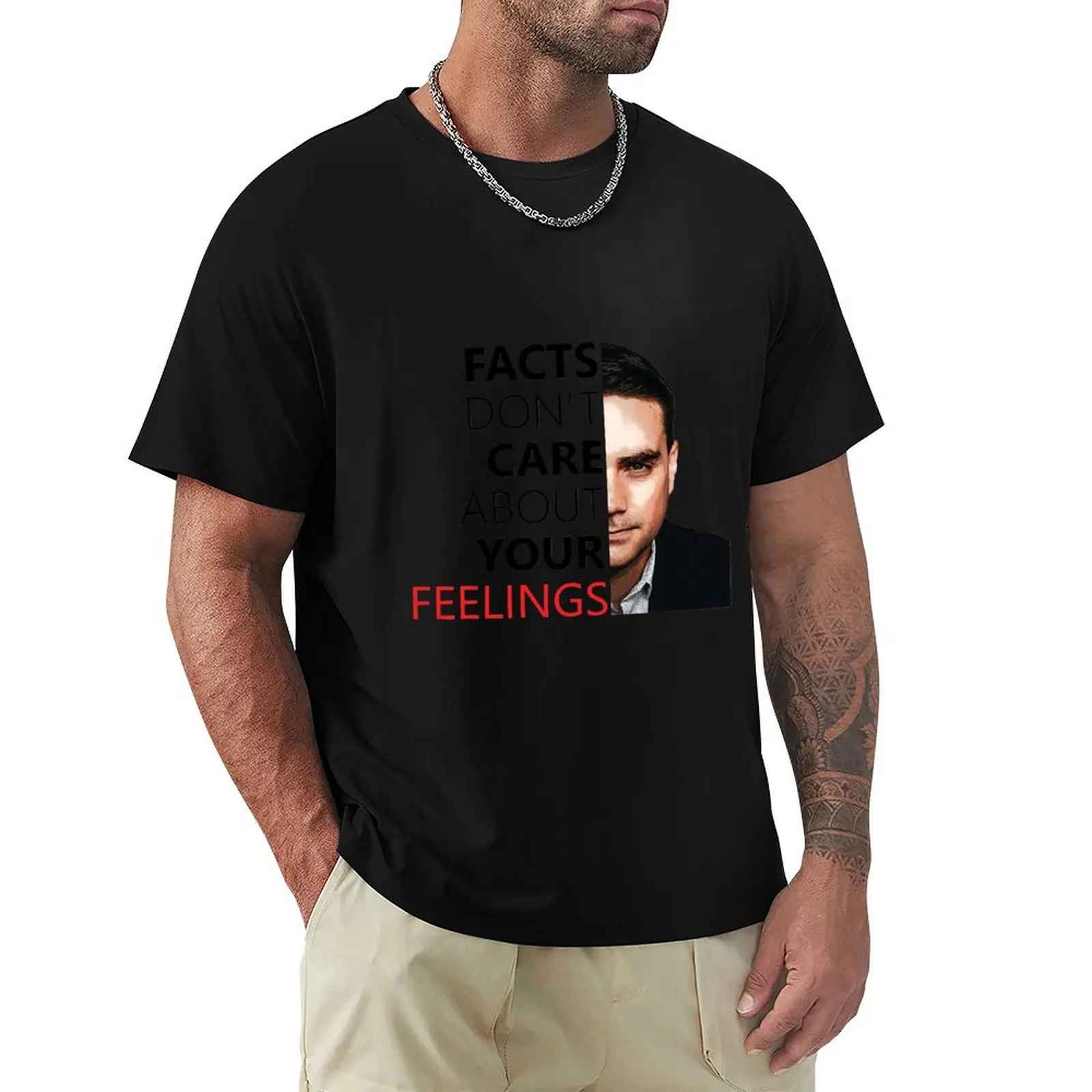 Graphic Ben Shapiro Facts Don't Care About Your Feelings T-Shirt Summer Holiday Casual Tee
