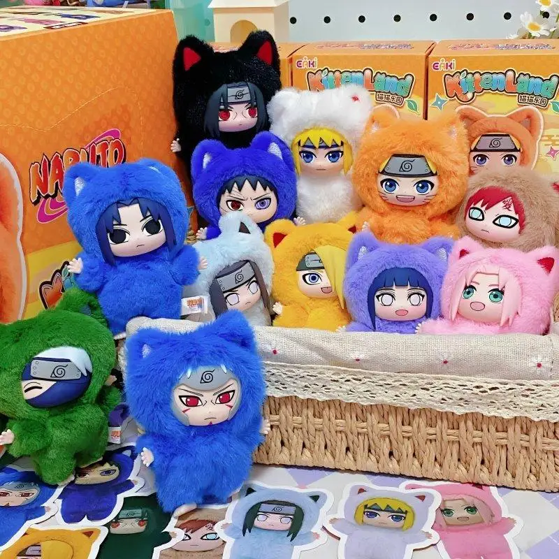 Neue Original EAKI Naruto Kittenland Serie Trendige Blindbox-Spielzeuge 14 Stile Sammelbare Kawaii Puppen Taschenanhänger Spielzeuge