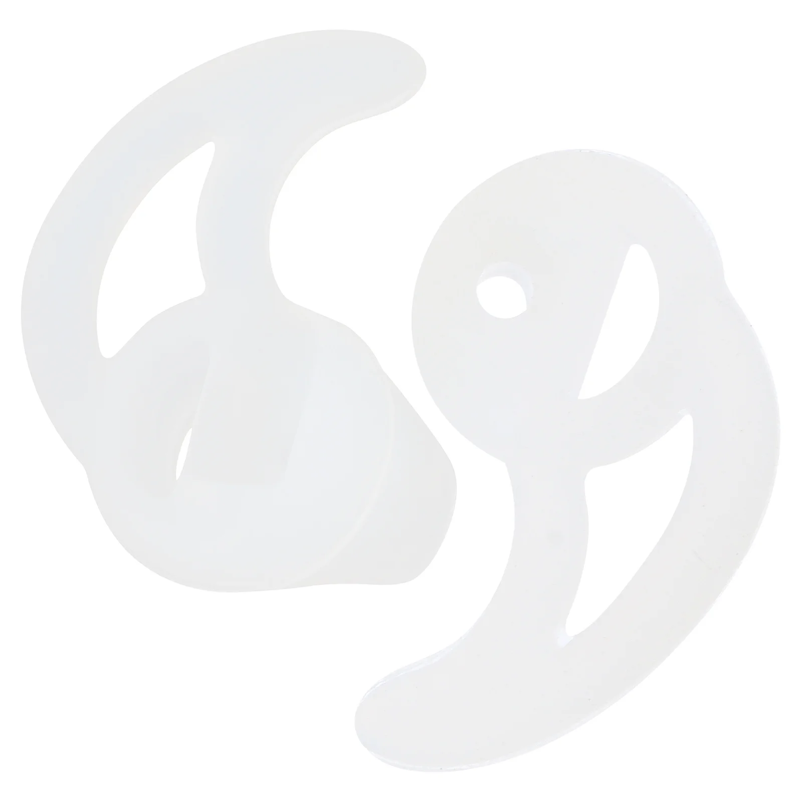 

1 Pair Silicone Fin Ear Mold Earbud Tips For Acoustic Tube Earpiece Durable Stretchable Ear Insert For Two Audio Coil