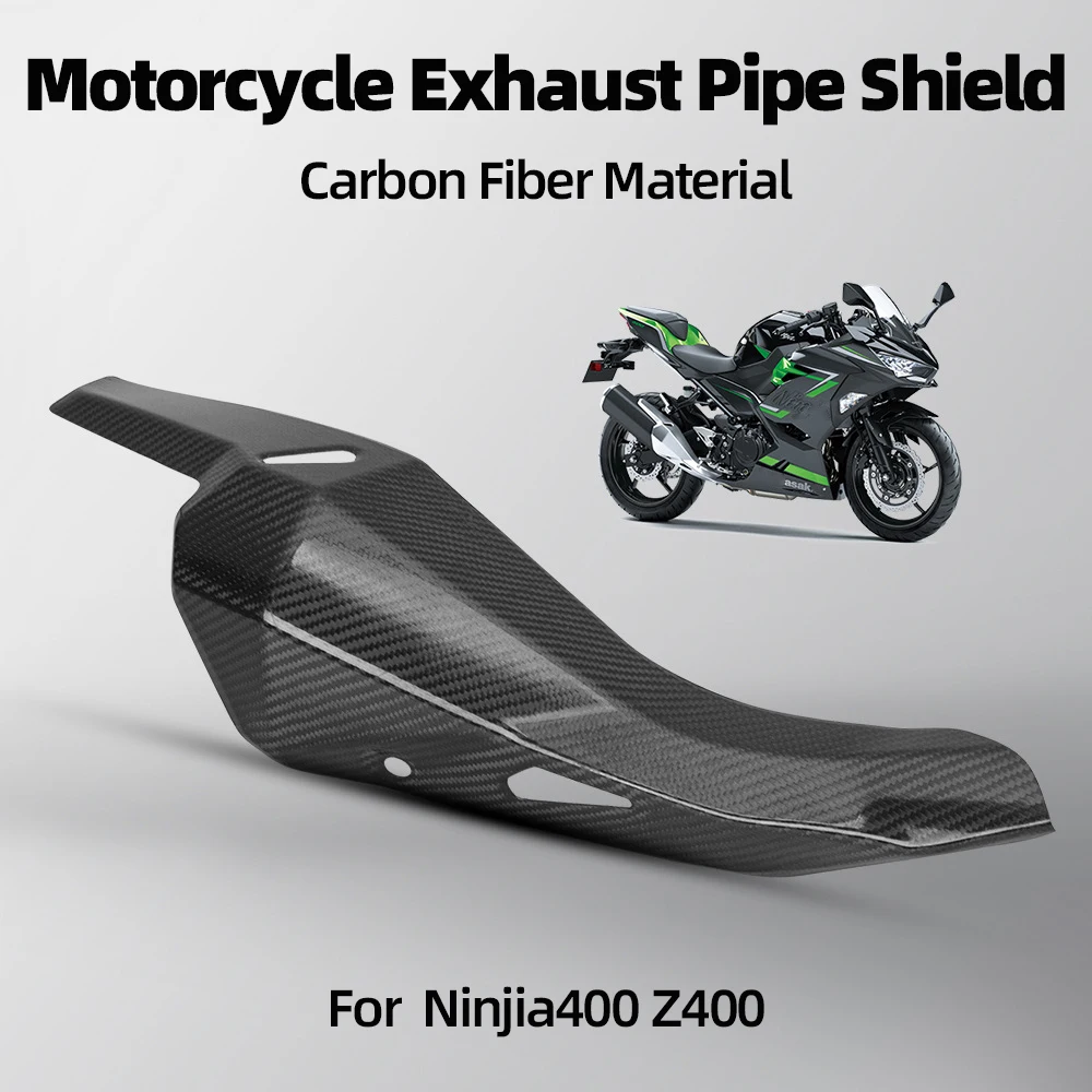 

Carbon Fiber Material Motorcycle Exhaust Pipe Shield Anti-scalding Cover Anti-collision Protective Cover For Ninjia400 Z400