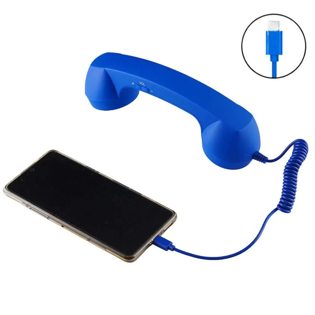 Retro-Style Typ-C Direktanschluss Handy-Ohrhörer Kopfhörer 3,5mm C-Port Headset für Vintage-Telefone – Detail 4