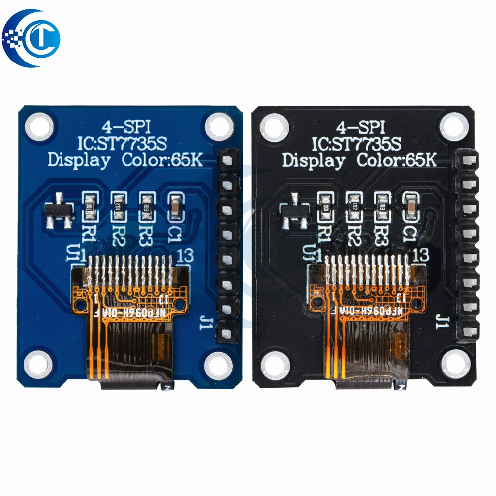 TFT Display 0.96  inch IPS 8P SPI HD 65K Full Color LCD Module ST7735 Drive IC 80*160 (Not OLED) For Arduino black