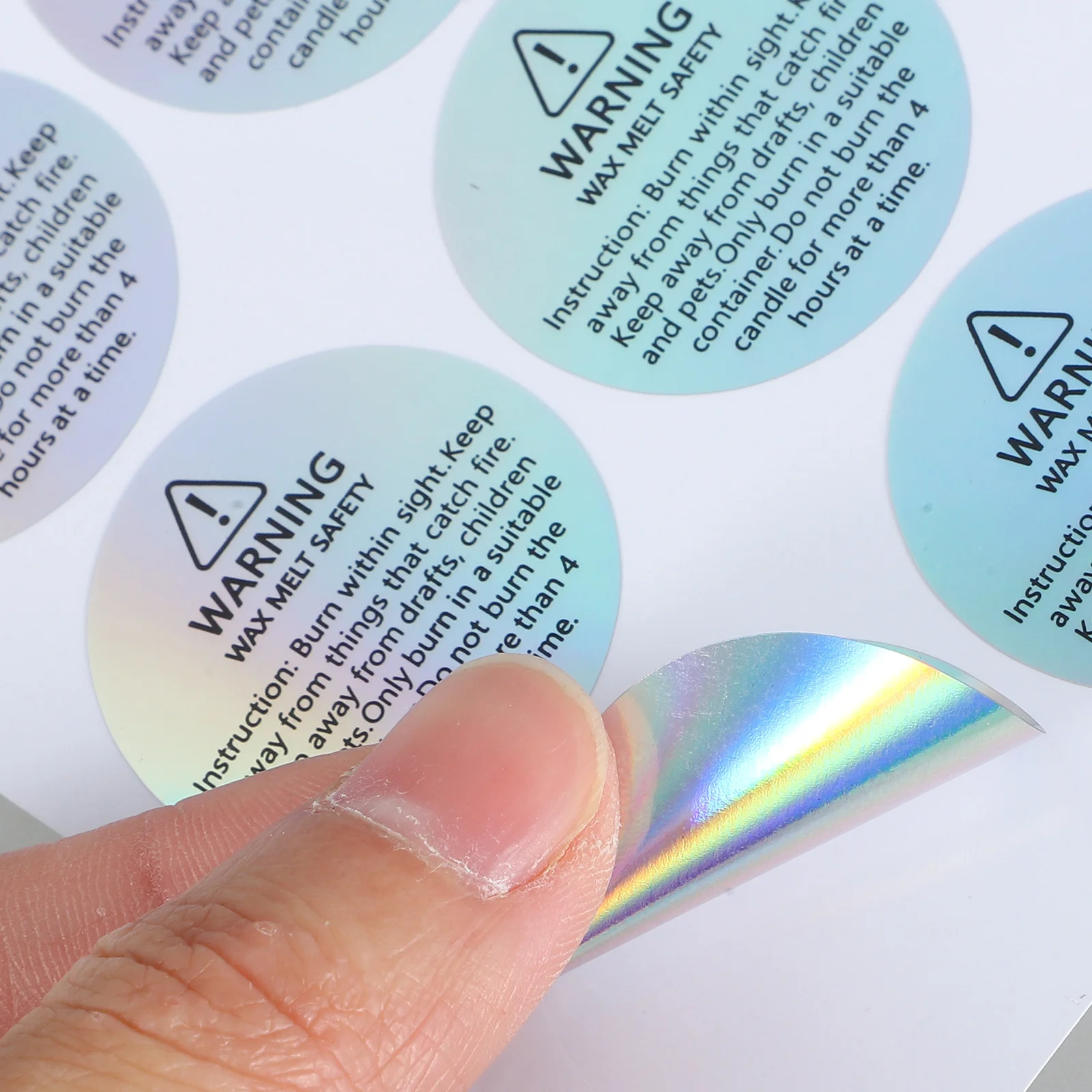 10 Sheets Safety Stickers Warning Labels for Glass Containers Protective Safety Decals Packaging Warning