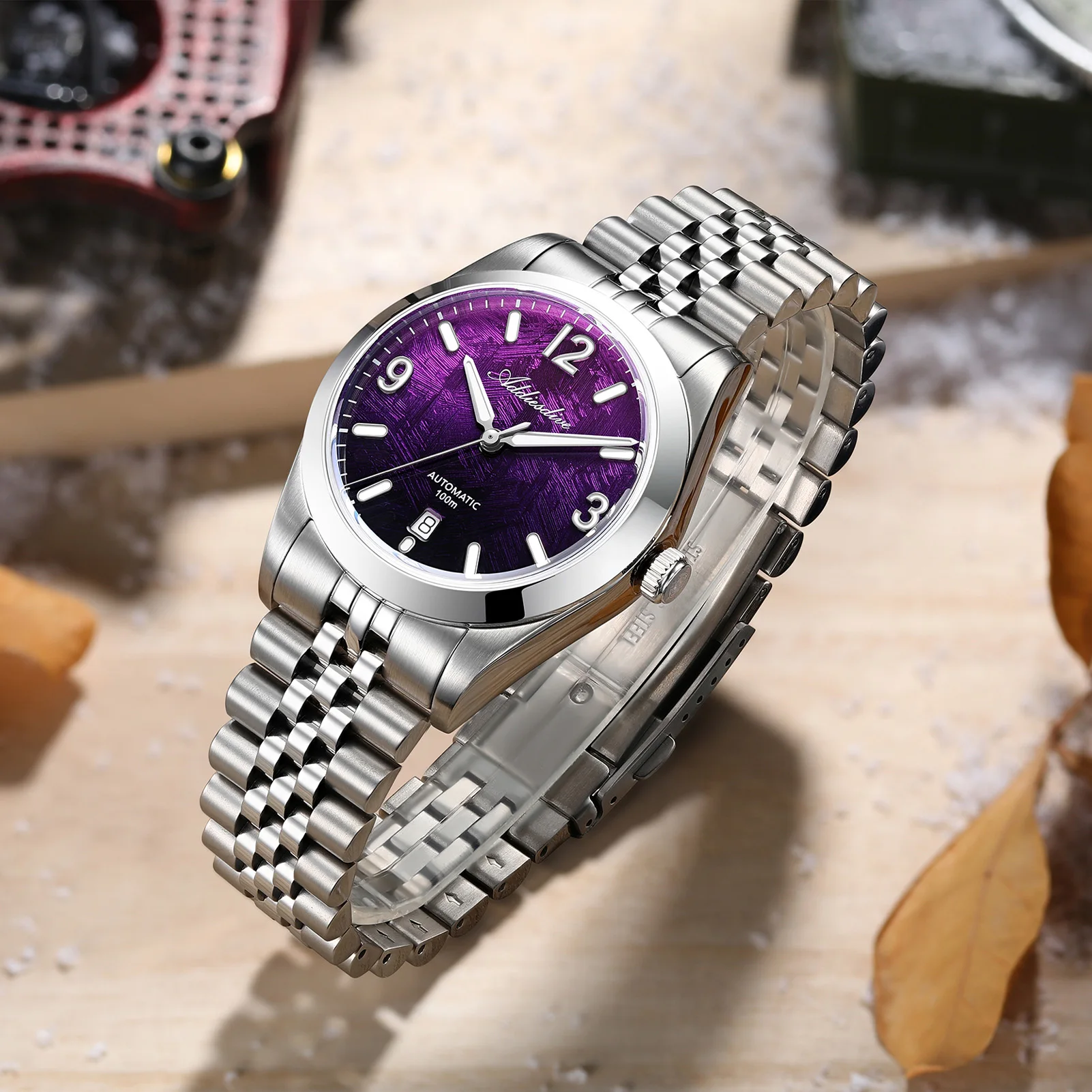 ADDIESDIVE Hot Sale AD2547 Japan 8215 Automatic Mechanical Watch Waterproof Stainless Steel Watches Sapphire Glass Wristwatches