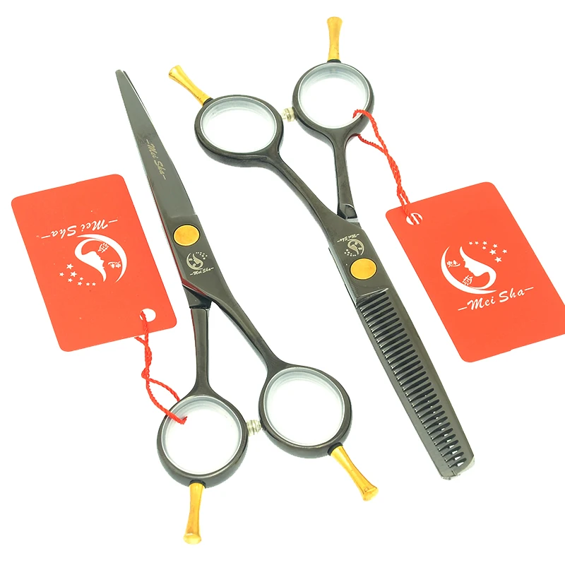 

Meisha 5.5 inch Cutting Thinning Styling Tool Hair Scissors Japan Steel Salon Hairdressing Shears Barber Scissors Set A0004A