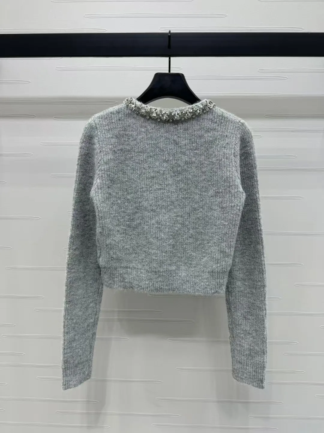 High end customized women's short knitted sweater