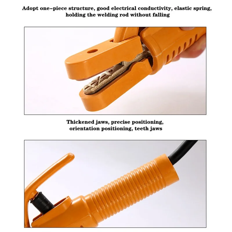 

ABZL 300A Groud Welding Earth Clamp Clip Set For Mig Tig ARC Welding Machine Electrode Holder Cable + Earth Clamp Cable