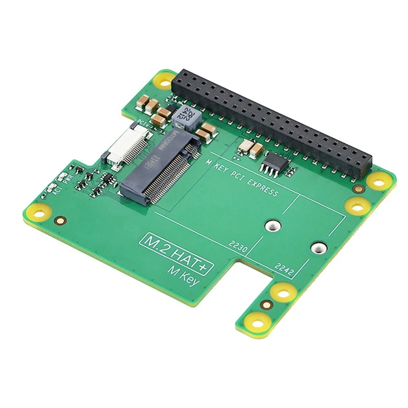 WISH для Raspberry Pi 5 M.2 HAT + Gen2 Gen3 NVME M.2 SSD 2230/2242 Размер M Ключ PCI Express Плата расширения GPIO