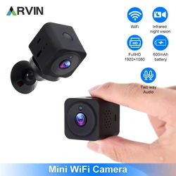 Mini Caméra de permission 1080P avec Moniteur à Distance et Interphone Vocal, Appareil de Sécurité Sans Fil avec Vision Nocturne et Mouvement, Nouveauté