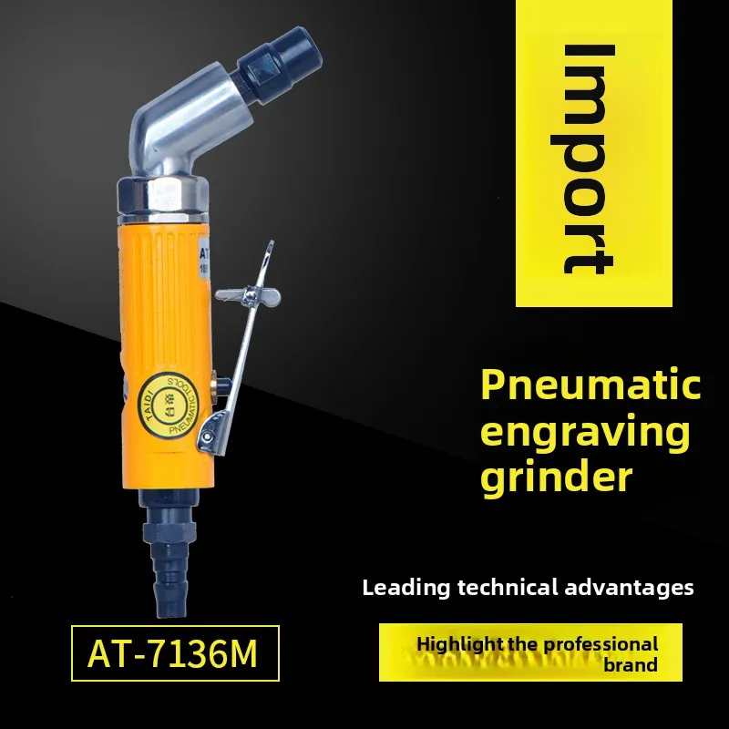 Taidi At-7136M Moedor de gravação pneumático 6mm Moedor de ar Moedor de ângulo de 115 graus