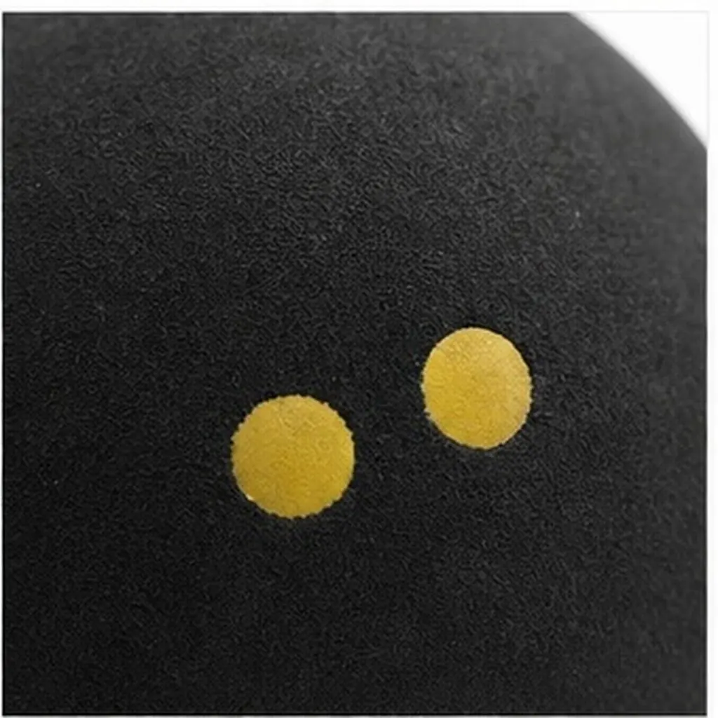 2Pcs Squash Balls Double Yellow Rubber Training Racket Ball Flexible Ball for Hand Eye Coordination and