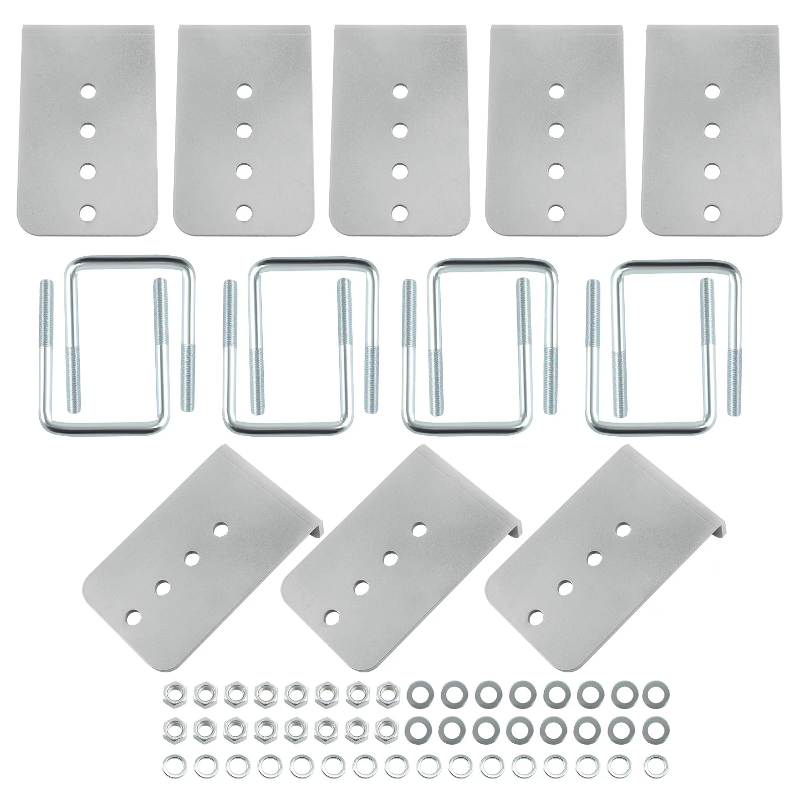 8PCS Galvanized L-Type Boat Trailer Bunk Brackets Set for 3 x 3 Crossmember