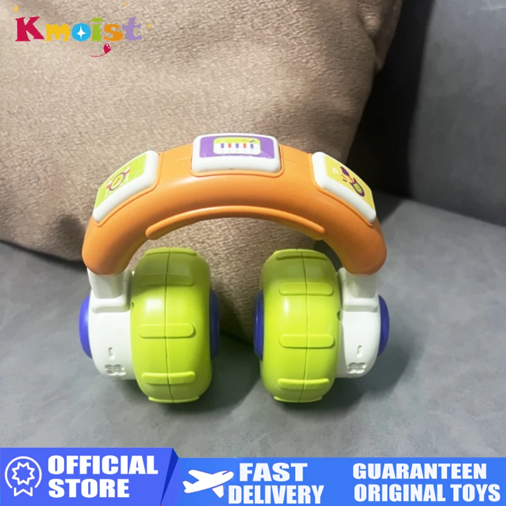 Baby Music Headphones Montessori Sensory Toys Development Learning Music Microphone Headset with Sound Light-up Toys for Kids