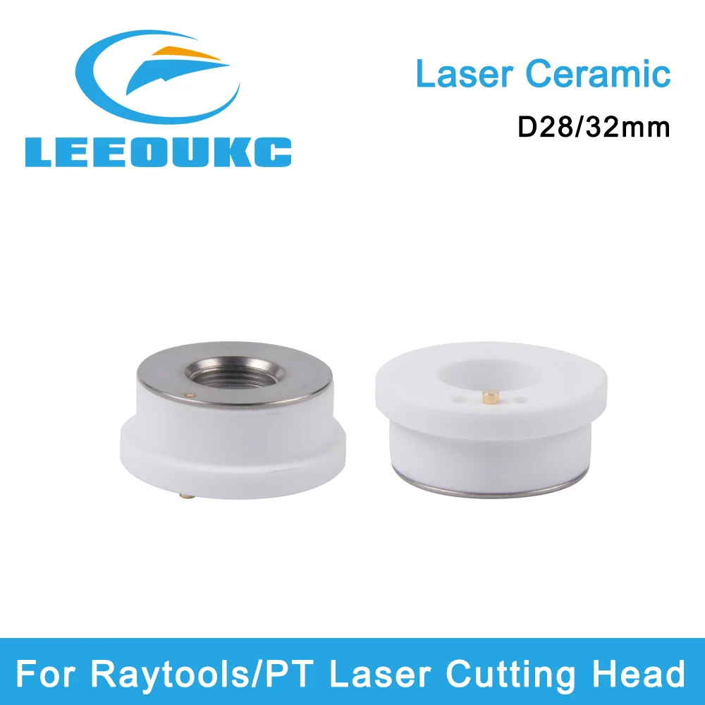 LEEOUKC Laser Ceramic 28/32mm M1 M14 Nozzle holder WTC-01A KT B2 For Fiber Laser Cutting Head  HPSSL KC15 NC30 BM111 BT240S