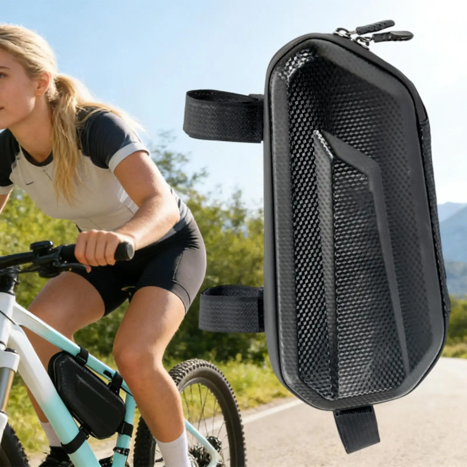 

Bike Packing Bag Waterproof Cycling Organizer Pouch Mountain Bike Frame Bag For Gloves Mobile Phones Repair Tools Tissue Key