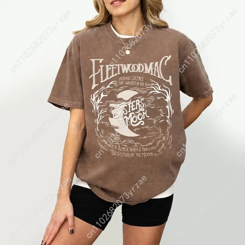 فليتوود ماك ريترو غسل التي شيرت رجل امرأة عالية الجودة خمر المحملة القطن قصير الأكمام موضة تي شيرت لينة تنفس القمم #4