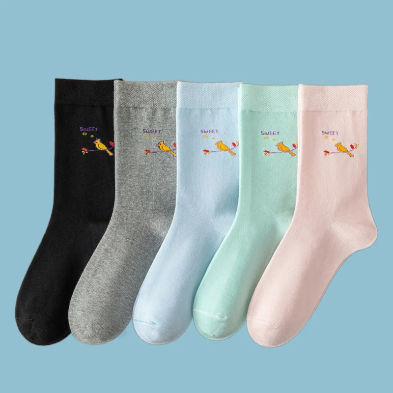 

1/3 Pairs Women's Pure Cotton Long Socks Autumn And Winter Lengthened Thick Deodorant Socks Middle-aged And Elderly Warm Socks