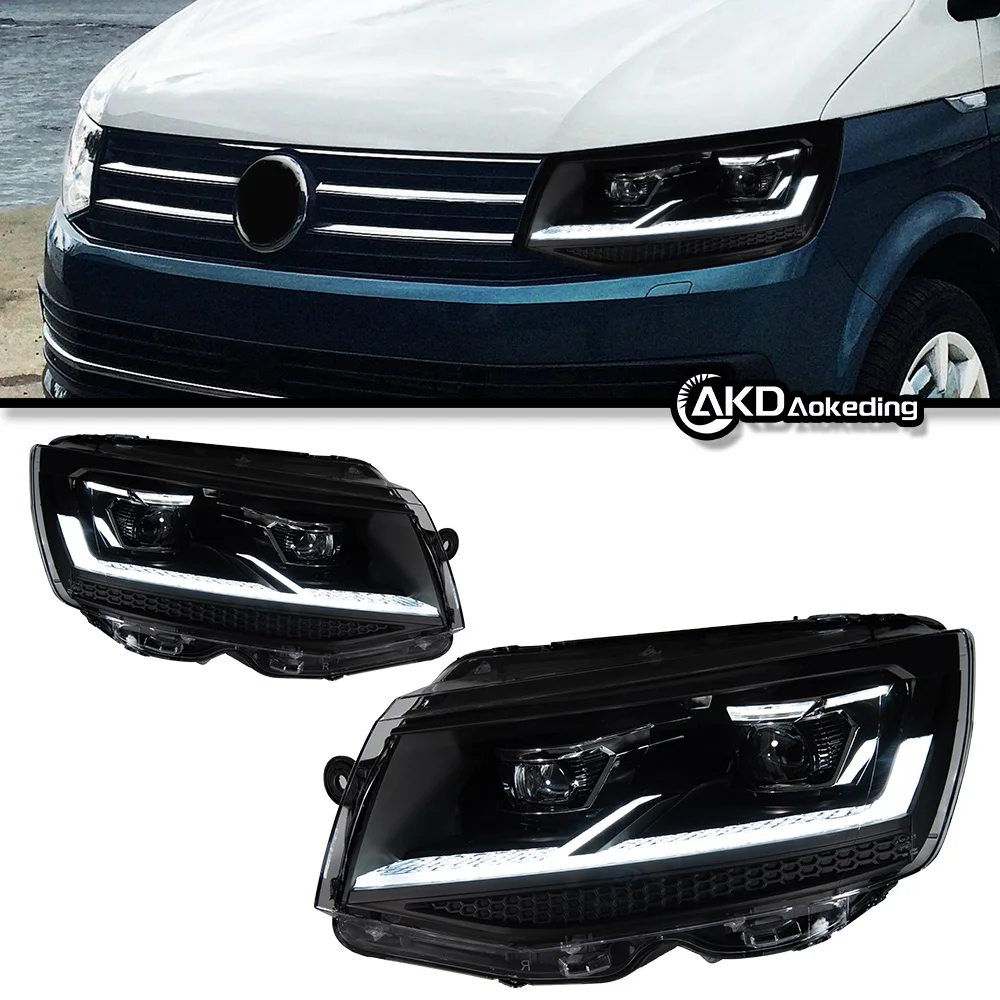 AKD Headlight for VW Multivan T6 Headlight LED Headlight Styling Dynamic Turn Signal Lens Automotive 2pcs