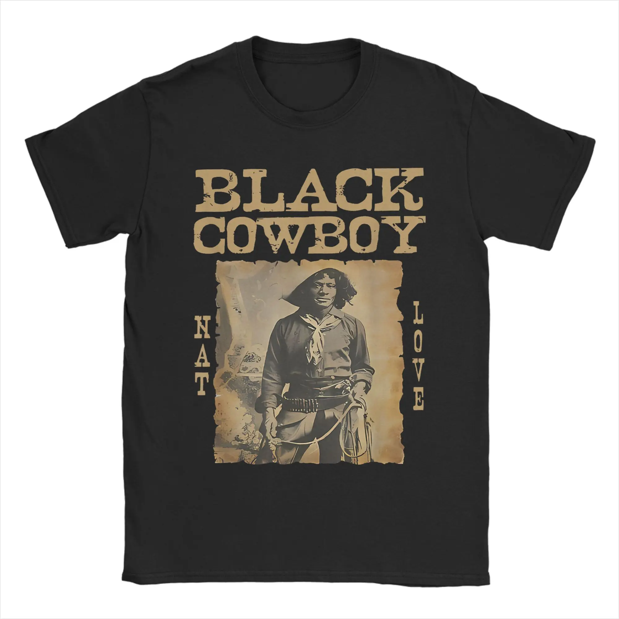 

Black Cowboy Western Rodeo Melanin Black History Texas T Shirt for Men Cotton Casual T-Shirt Tee Shirt Short Sleeve Clothing