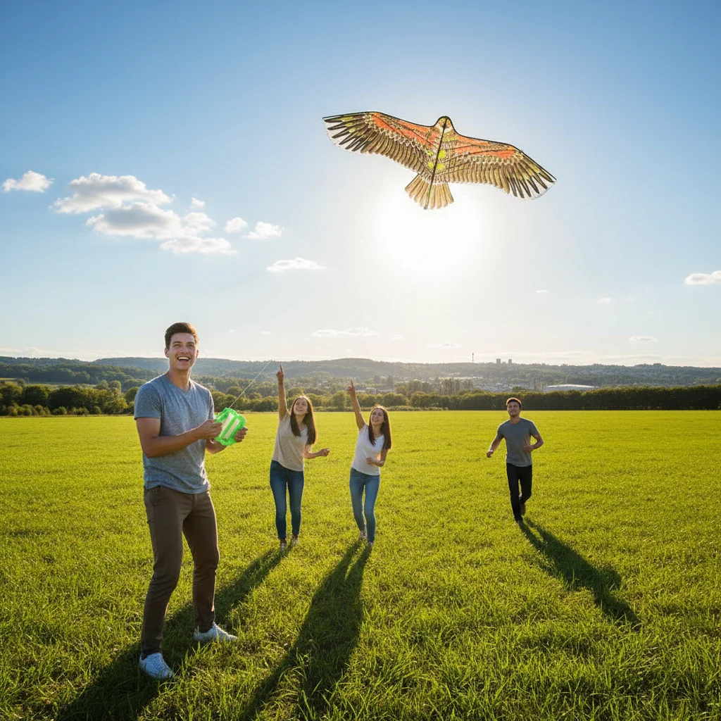 Weifang Realistic Eagle Kite with 30m Thread Board Sturdy Large Outdoor Kite Anti-Bird Scare Flying Toy for Kids Adults Outdoor