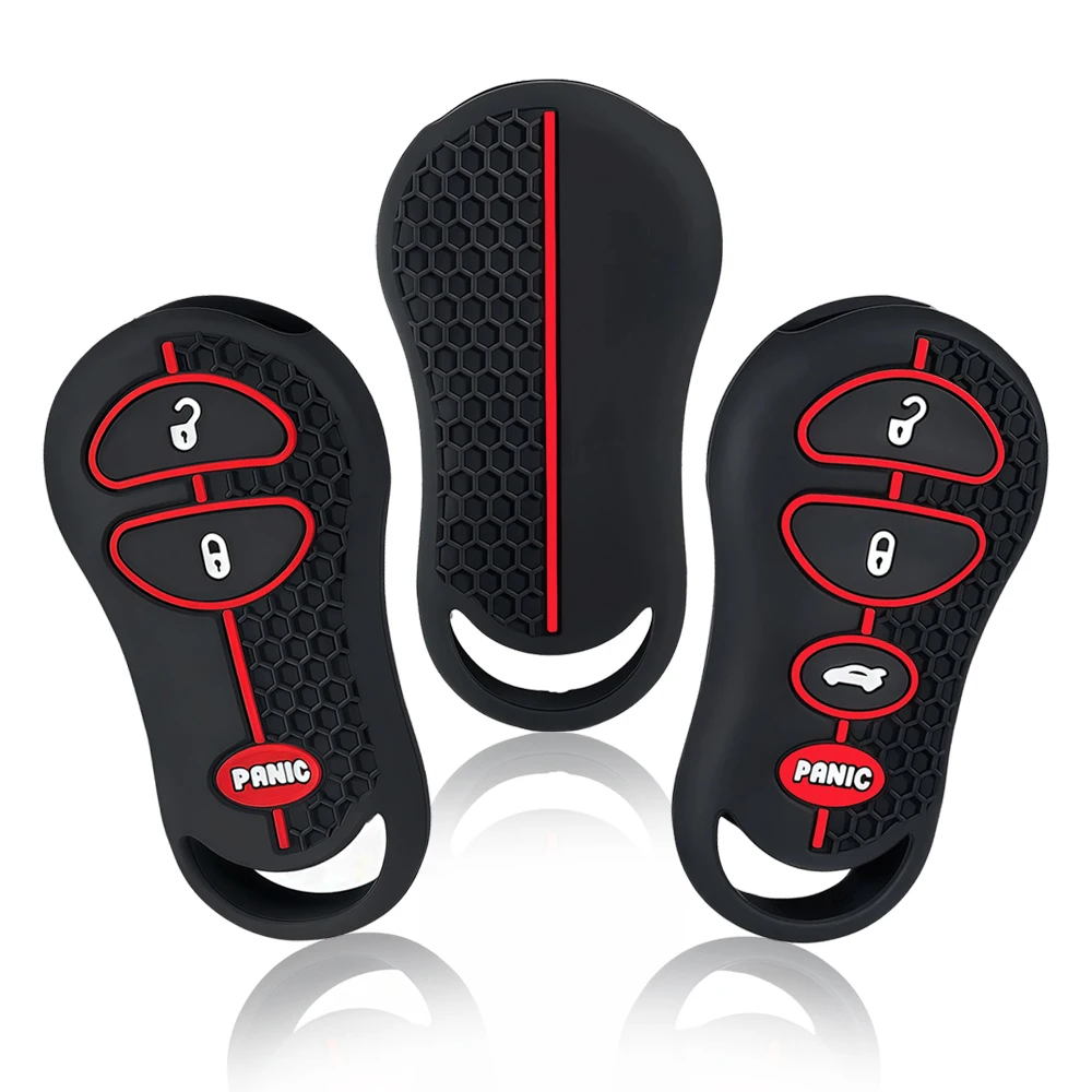 Funda de silicona para llave de coche, 3/4 botones para transmisor Chrysler CHRYSLER 300m Grand Voyager PT Cruiser Sebring Jeep Liberty Dodge