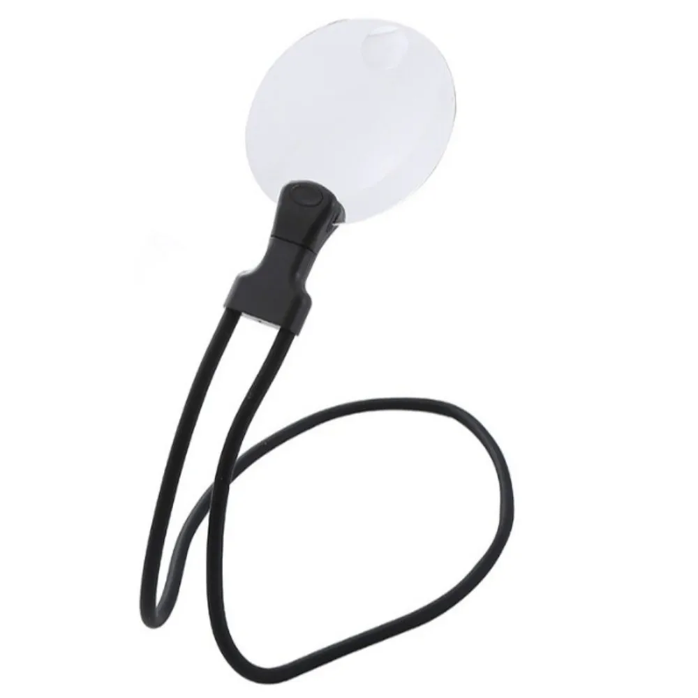 Large Page Hands Free Magnifying Glass Durable 5X 10X Neck Magnifier Adjustable High Definition Reading Magnifier Inspection