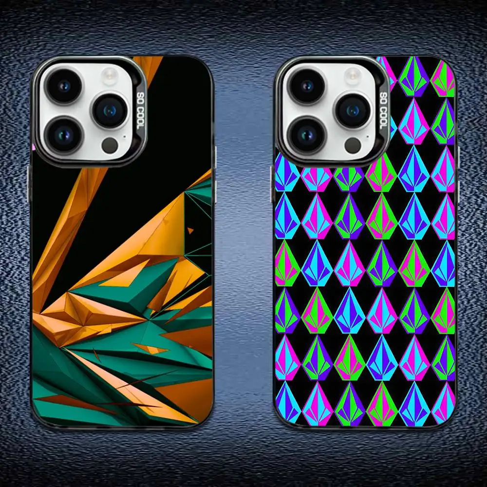 

Luxury V-Volcom skateboard Phone Case For iPhone 16,15,14,13,12,11,Mini,Pro,E,MAX Black Candy Matte Shockproof Cover