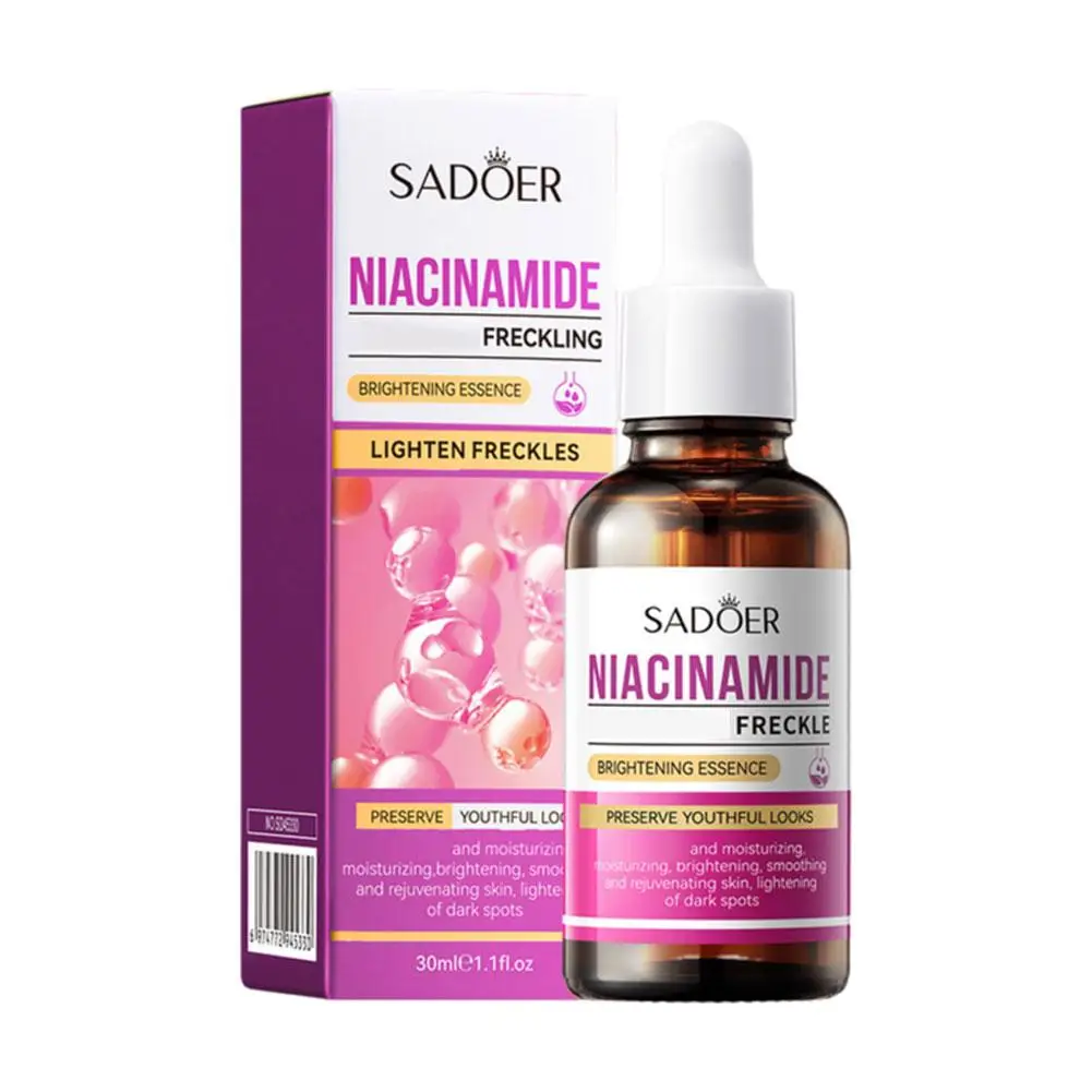 Esencia de niacinamida que se desvanece, suero Facial de líneas finas, hidratante, aclara el melasma, ilumina las mujeres, suero decolorado opaco, cuidado de la cara S X6Y5, 30ML