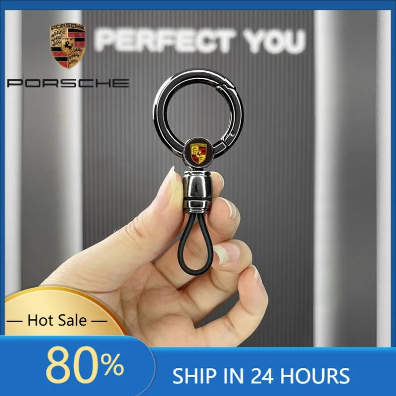 

Interior Stickers Fot Porsche Car Emblem Keychain Key Chain Keyring Pendant for Porsche Panamera Cayenne Taycan 911 718 Macan Ca