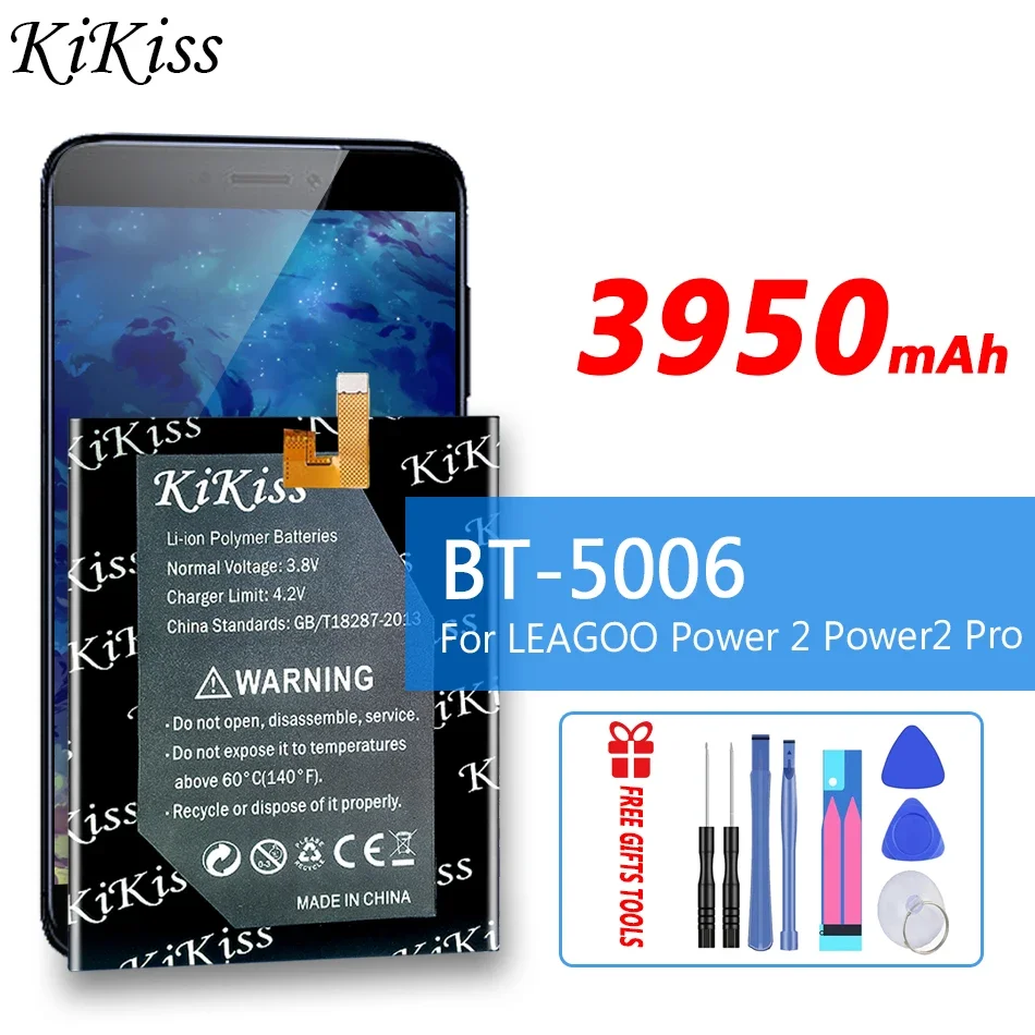 

KiKiss 3950mAh Rechargeable Battery BT5006 BT-5006 for LEAGOO Power 2 Power2