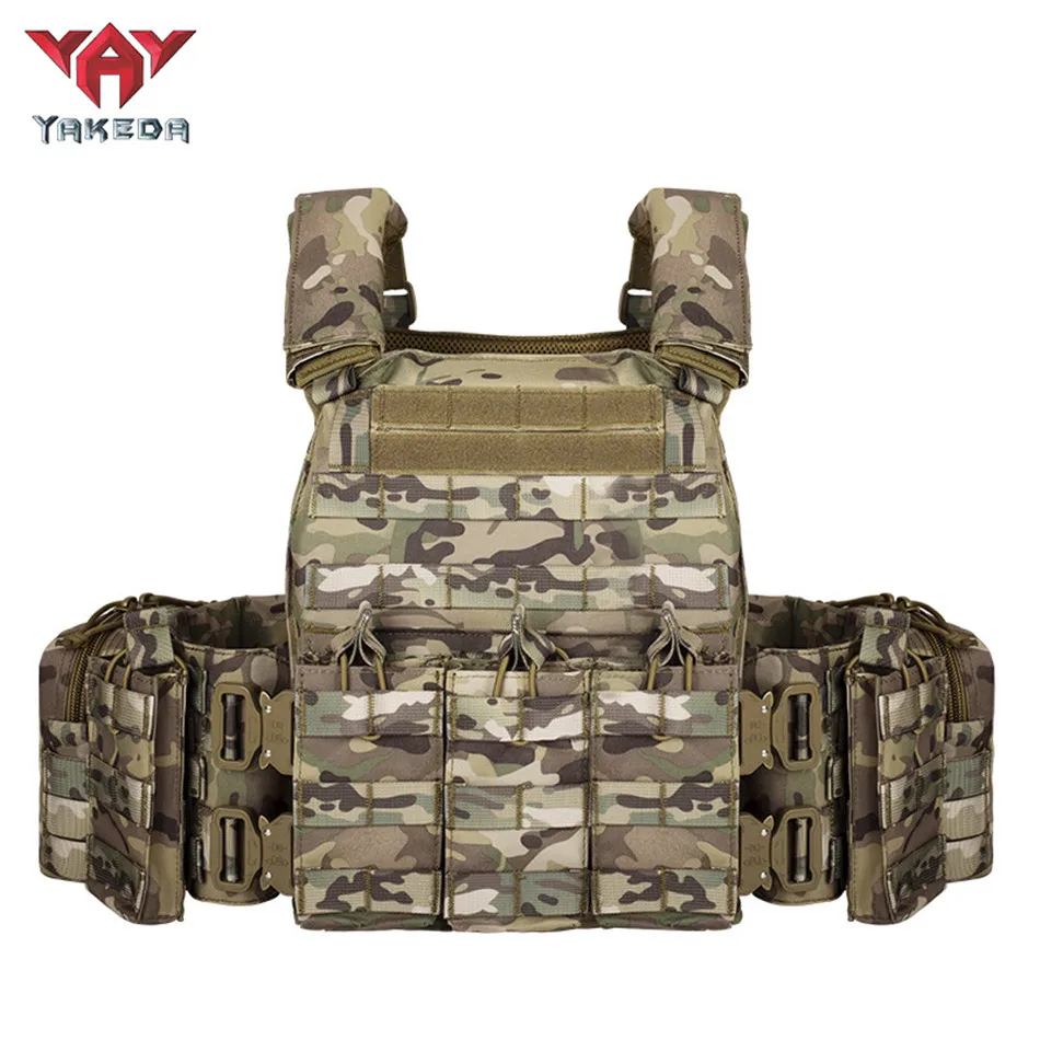 

YAKEDA Tactical Vest Outdoor Training CS Quick Release Chest Rig Camouflage Combat Tank Top Hunting Molle Equipment