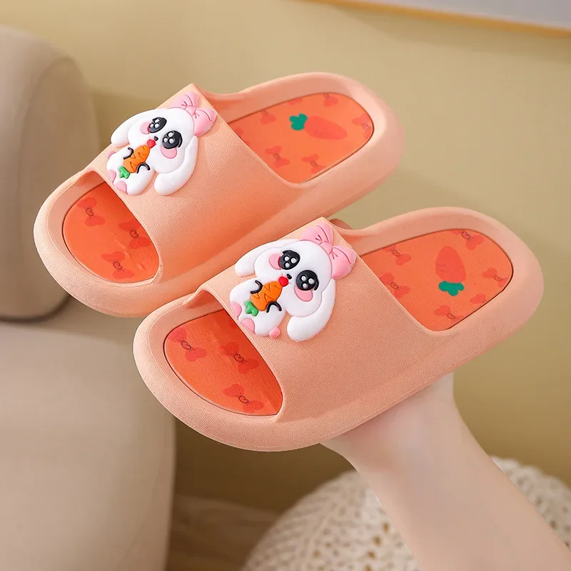 Summer Boy Girl Slippers Cute Cartoon Pattern Children Flip-flops Soft Comfortable Non-slip Indoor Home Shoe Baby Kid Beach Shoe