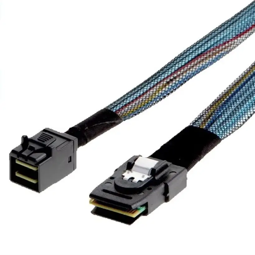 12 Gb/s MINI SAS 8643 a SFF 8087 HD Cable de datos de servidor incorporado Mini-sas HD SFF-8643 Cable Raid de disco duro de servidor de datos 0,5 m 1m