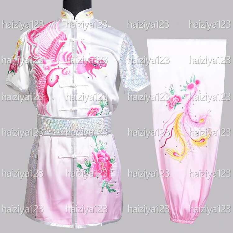 

Вышитая униформа Феникса Ушу, одежда для кунг-фу, костюм для боевых искусств, костюм Чанцюань Тайлу для женщин, мужчин, девочек, мальчиков, детей, взрослых