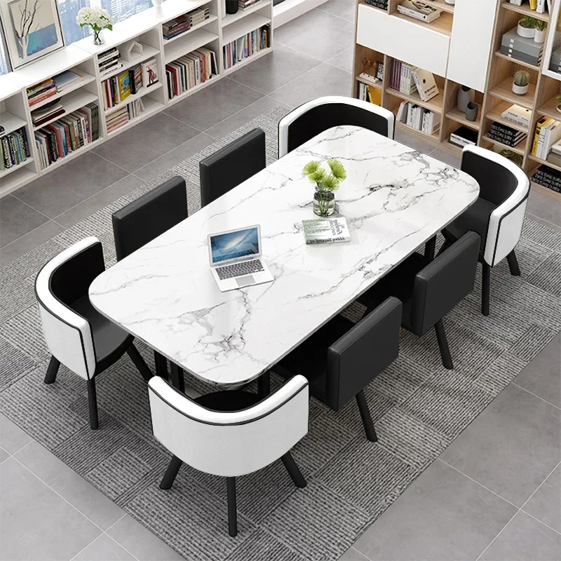 Modern simple conference  desk reception  and chair training institution and chair dining  negotiatio