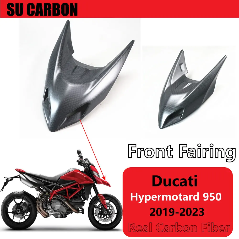 

For Ducati Hypermotard 950 2019-2023 Motorcycle Accessories 100% Real Carbon Fiber in Front Fairing