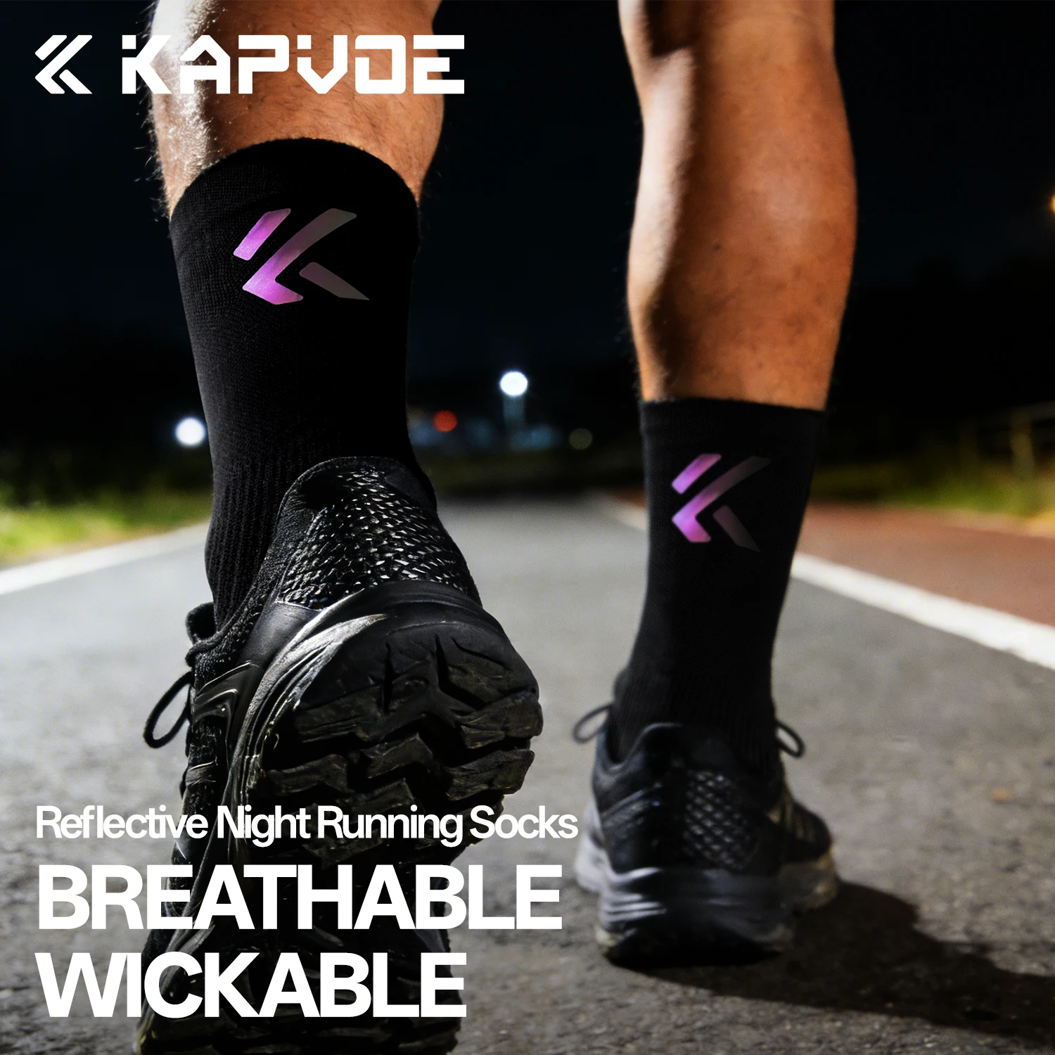KAPVOE New Cycling Socks Outdoor Women Bicycle Sport Running Bike Socks Men Calcetines Breathable High Quality Antimicrobial