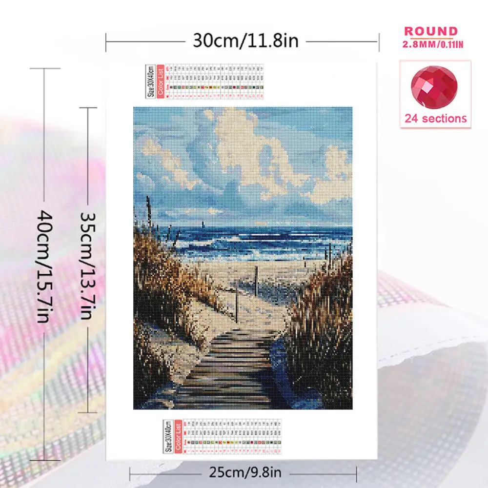 Evershine DIY Diamond Embroidery Seaside Landscape Acrylic Craft Supplies Mosaic New Arrival Diamond Painting Kit Handicraft